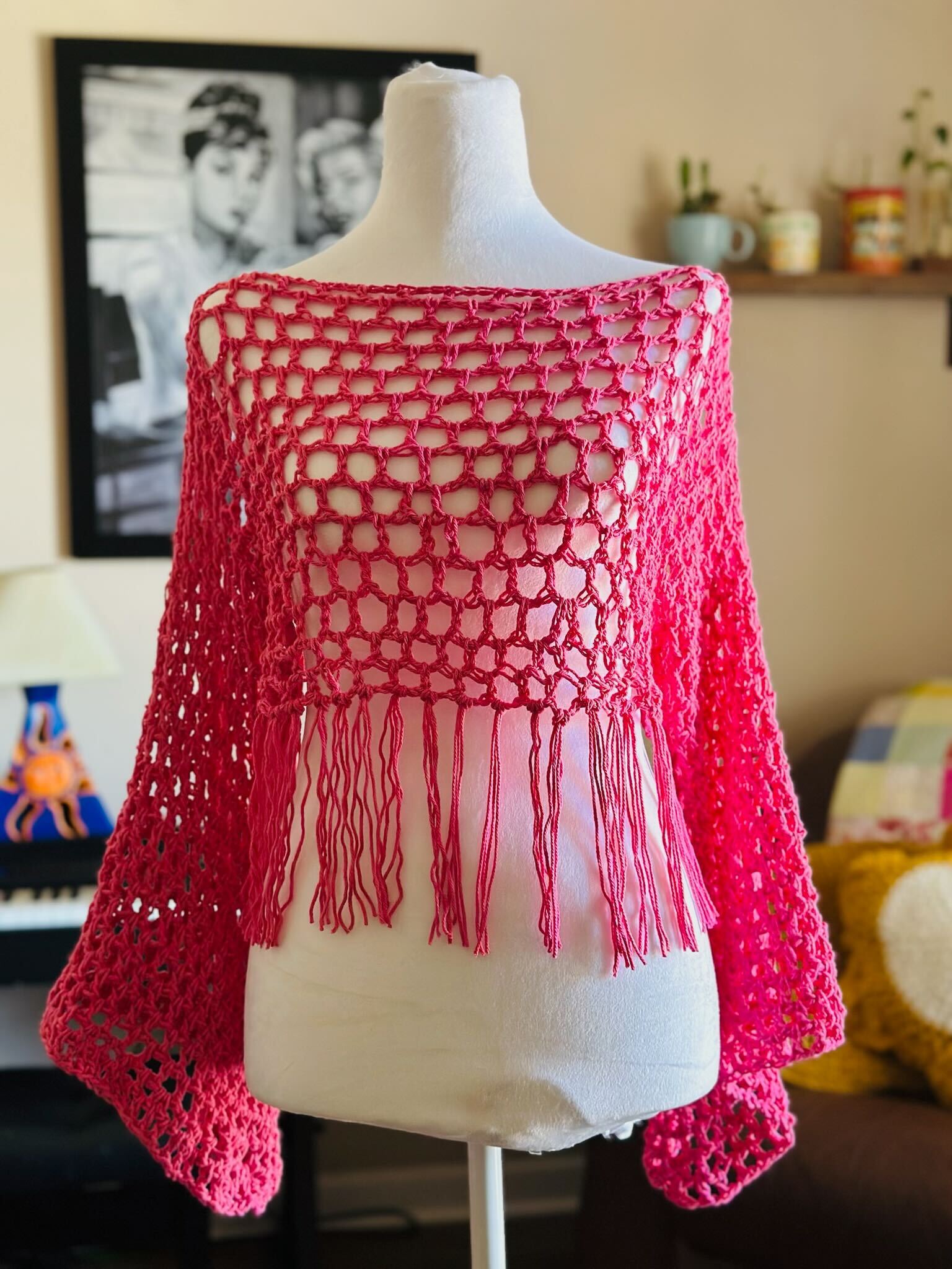 Crochet Mesh Crop Top - Image 8
