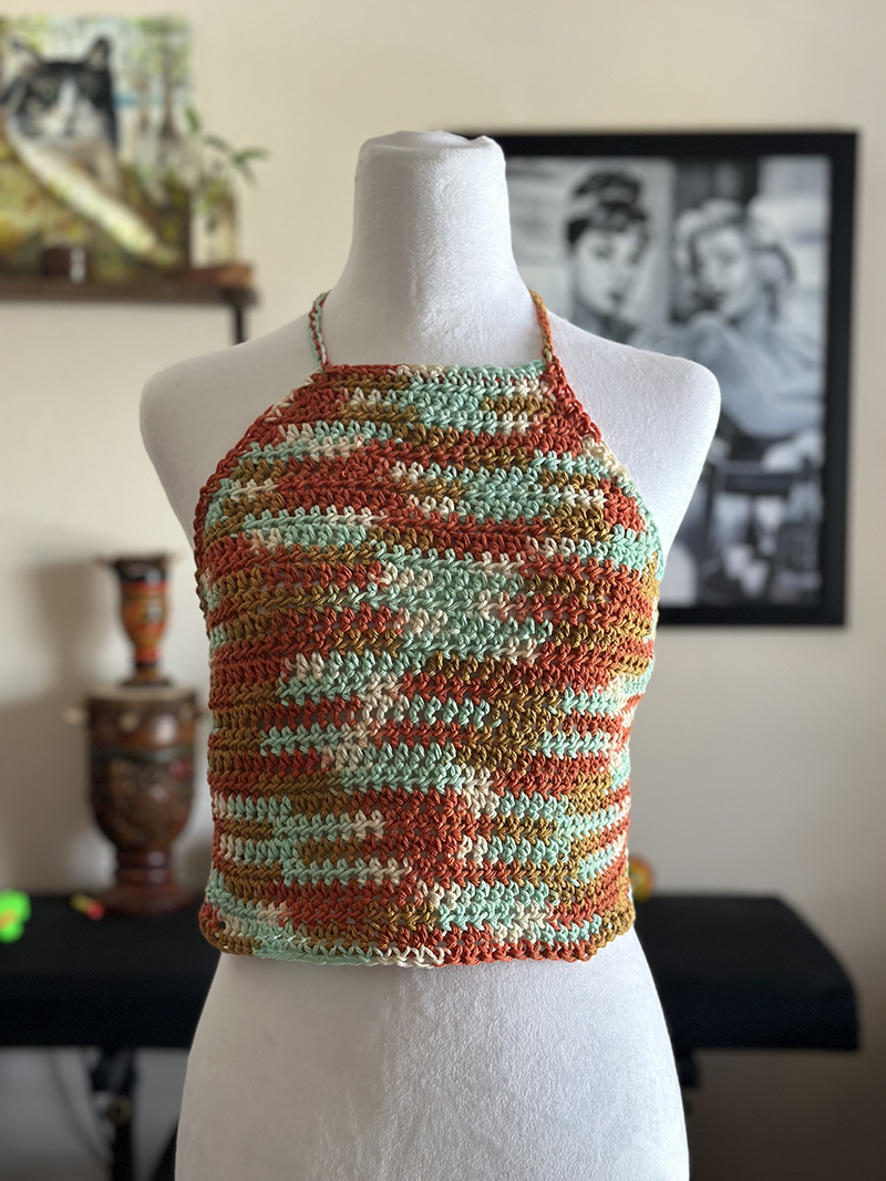 Crochet Mesh Crop Top - Image 7