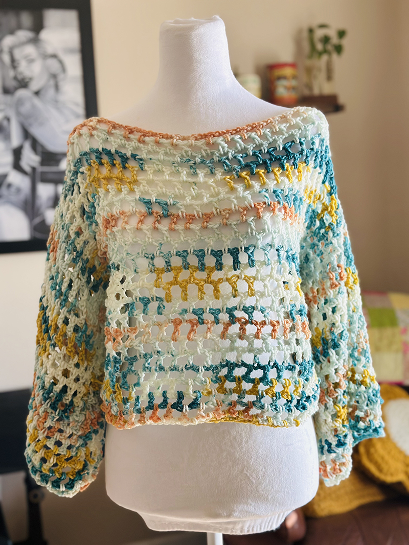 Crochet Mesh Crop Top